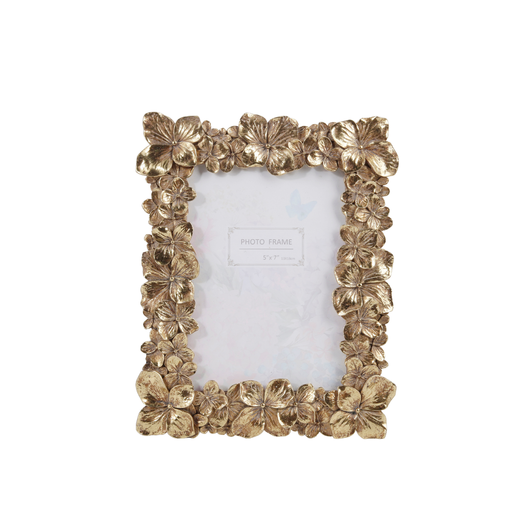 FLORAL CADRE PHOTO POLYRESINE DOREE GF 13x18 CM FLORAL CADRE PHOTO POLYRESINE DOREE GF 13x18 CM