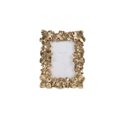 FLORAL CADRE PHOTO POLYRESINE DOREE PF 10x15CM