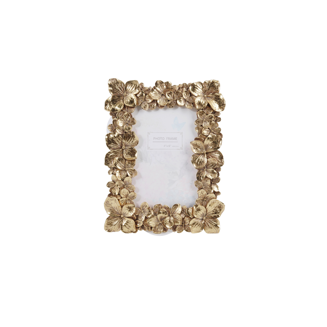 FLORAL CADRE PHOTO POLYRESINE DOREE PF 10x15CM FLORAL CADRE PHOTO POLYRESINE DOREE PF 10x15CM