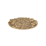 FLORAL  PLATEAU OVAL POLYRESINE DOREE  21.7x14x2.5 CM
