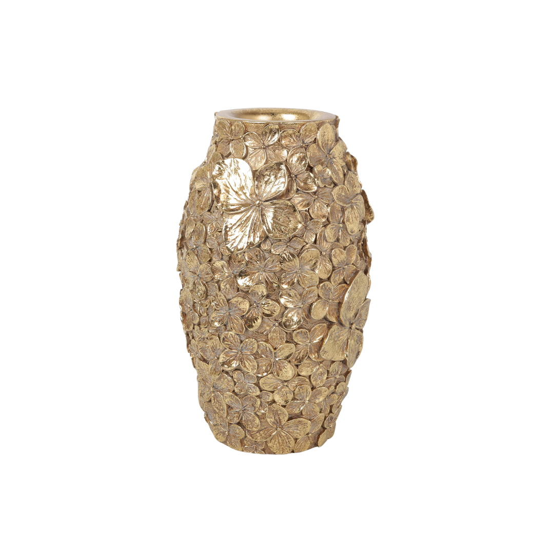 FLORAL VASE POLYRESINE DOREE 11.4x11.4x19.5 CM FLORAL VASE POLYRESINE DOREE 11.4x11.4x19.5 CM