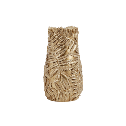 FOUGERE VASE POLYRESIN DOREE 10.8x10.8x19.8 CM