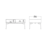 FUR TABLE BASSE 1 TIROIR