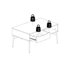 FUR TABLE BASSE 1 TIROIR