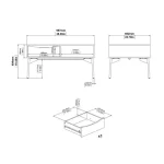 FUR TABLE BASSE 1 TIROIR