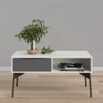 FUR TABLE BASSE 1 TIROIR BLANC