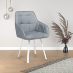 GORI CHAISE GRIS AVEC PIEDS BLANC WOOLY