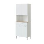KIRA BUFFET DE CUISINE CANADIAN BLANC 4 PORTES+1 TIRROIR
