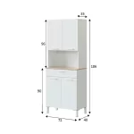 KIRA BUFFET DE CUISINE CANADIAN BLANC 4 PORTES+1 TIRROIR