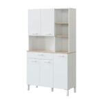 KIRA BUFFET DE CUISINE CANADIAN BLANC 5 PORTES+1 TIRROIR
