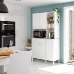 KIRA BUFFET DE CUISINE CANADIAN BLANC 5 PORTES+1 TIRROIR