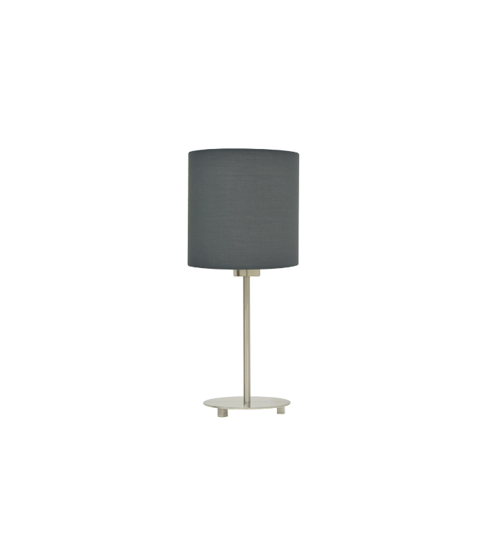 LAMPE A POSER CARONY NICKEL SATINE CHAPEAU GRIS LAMPE A POSER CARONY NICKEL SATINE CHAPEAU GRIS