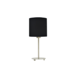 LAMPE A POSER  CARONY NICKEL SATINE CHAPEAU  NOIR