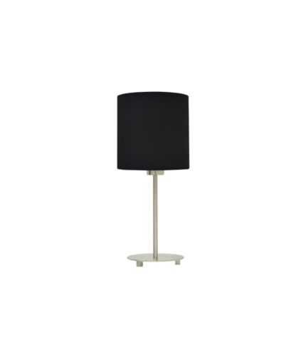 LAMPE A POSER  CARONY NICKEL SATINE CHAPEAU  NOIR