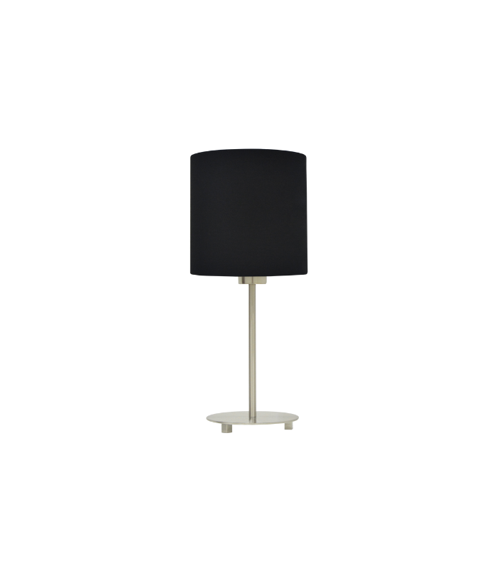 LAMPE A POSER CARONY NICKEL SATINE CHAPEAU NOIR LAMPE A POSER CARONY NICKEL SATINE CHAPEAU NOIR