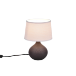 LAMPE DE TABLE CERAMIQUE BRUN