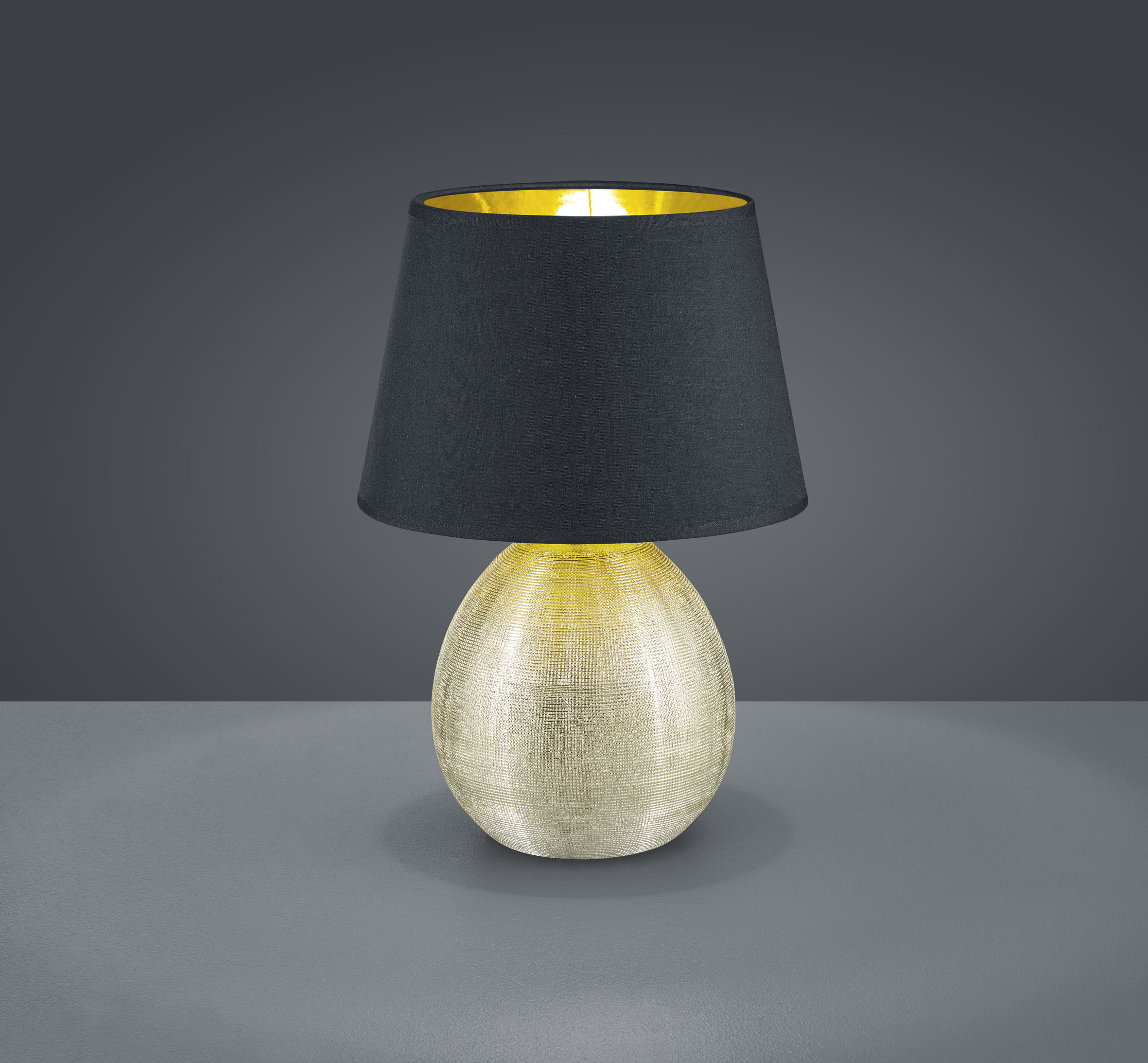 LAMPE DE TABLE LUXOR CERAMIQUE  DORE