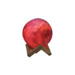 LAMPE VEILLEUSE LUNE AVEC SUPPORT BOIS 20 CM