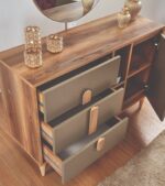 LISBON PACK LIT AVEC RANGEMENT + 2 CHEVETS + COMMODE + MIROIR