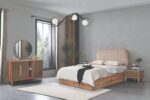 LISBON PACK LIT AVEC RANGEMENT + 2 CHEVETS + COMMODE + MIROIR