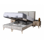 LOTUS PACK CHAMBRE ADULTE LIT+2 CHEVETS+COMMODE+MIROIR