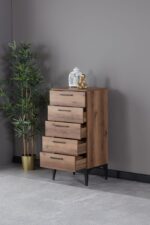 LUPO CHIFFONIER 5 TIROIRS NOYER