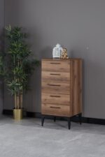 LUPO CHIFFONIER 5 TIROIRS NOYER