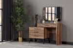 LUPO PACK LIT 160X200 + 2 CHEVETS + COMMODE + MIROIR NOYER