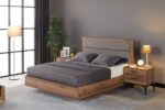 LUPO PACK LIT 160X200 + 2 CHEVETS + COMMODE + MIROIR NOYER