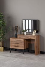 LUPO PACK LIT 160X200 + 2 CHEVETS + COMMODE + MIROIR NOYER