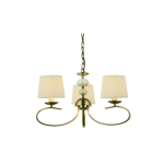 LUSTRE AGOSTA METAL BRONZE 3XE14 +BOULE BLANCHE