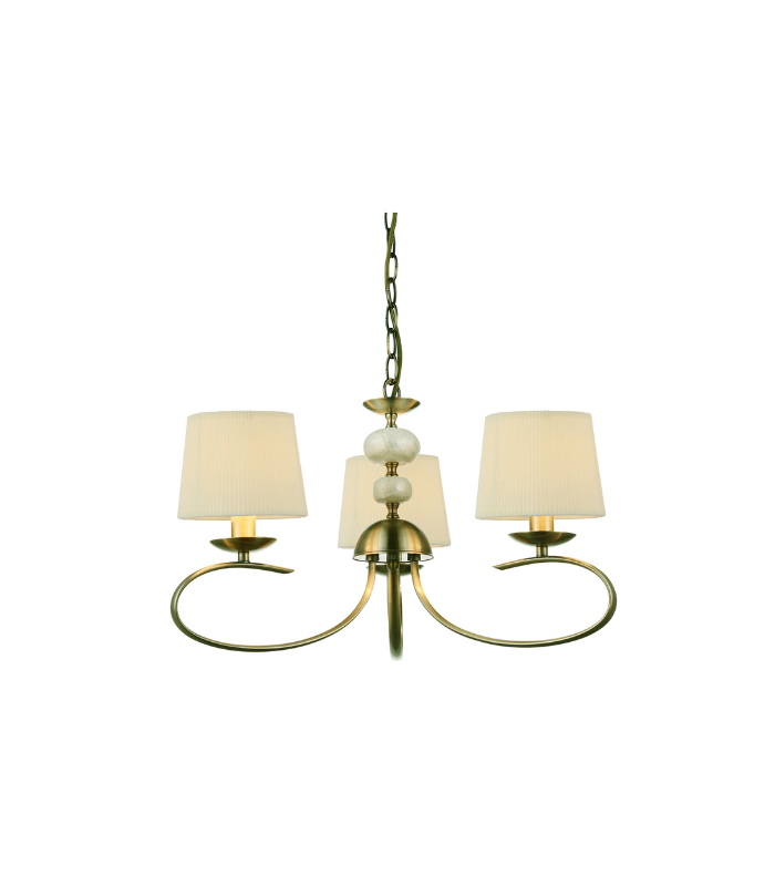 LUSTRE AGOSTA METAL BRONZE 3XE14 +BOULE BLANCHE LUSTRE AGOSTA METAL BRONZE 3XE14 +BOULE BLANCHE