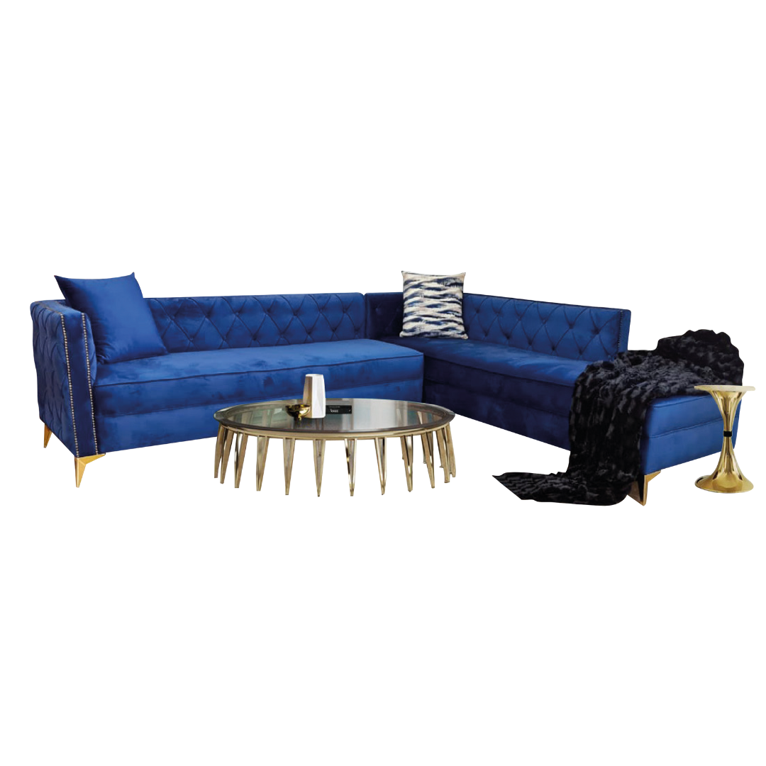 LUX CAPITONNE SALON L DROITE PIED DORE LUX CAPITONNE SALON L DROITE PIED DORE