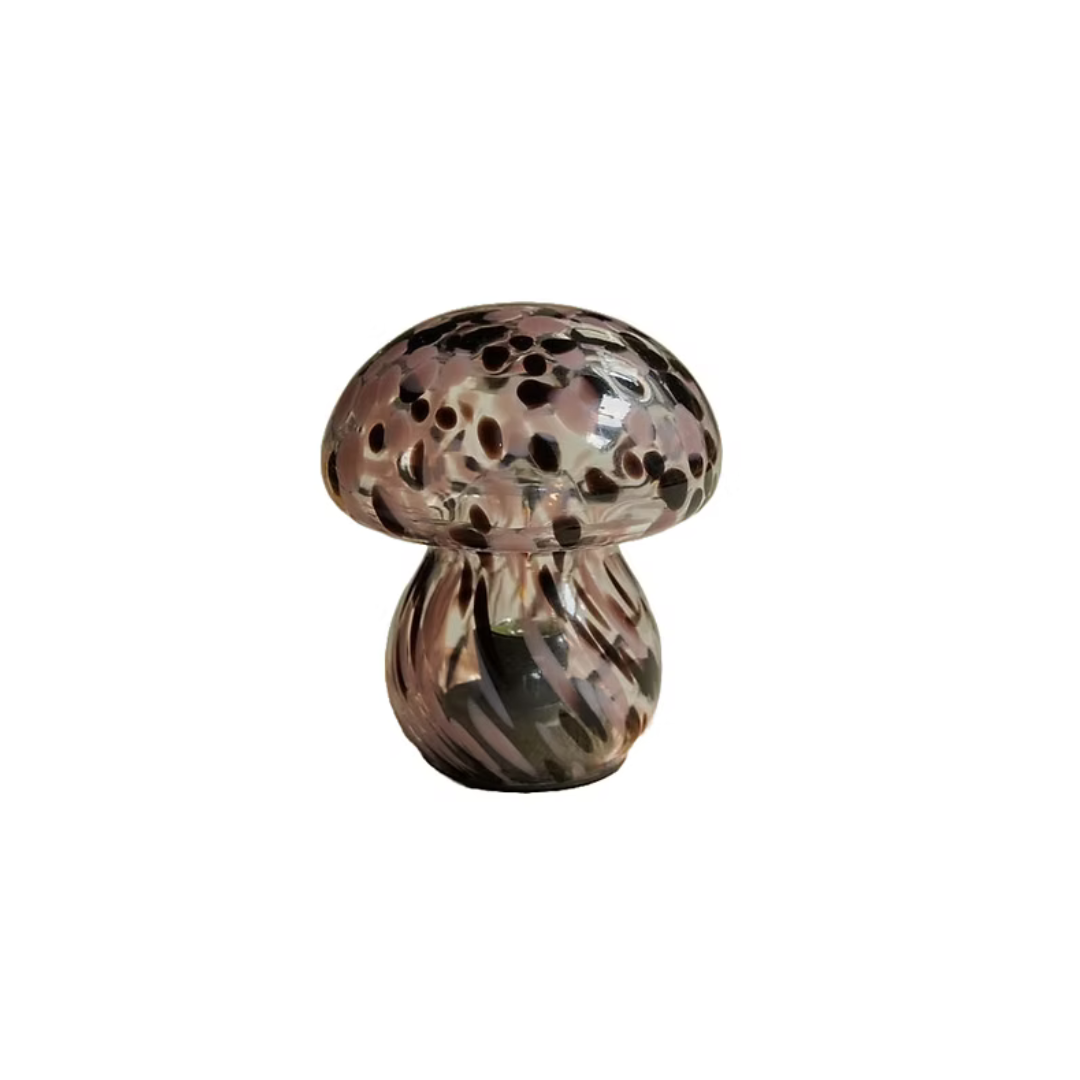 MEDUSE LAMPE LED EN VERRE MOUCHTE BRICK /MARRON 13.5x13.5x19CM MEDUSE LAMPE LED EN VERRE MOUCHTE BRICK /MARRON 13.5x13.5x19CM