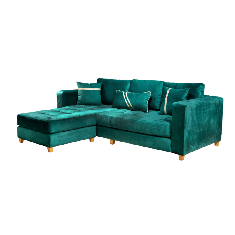 MERIDIENNES SALON D'ANGLE MODERNE VERT