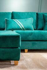 MERIDIENNES SALON D'ANGLE MODERNE VERT