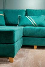 MERIDIENNES SALON D'ANGLE MODERNE VERT