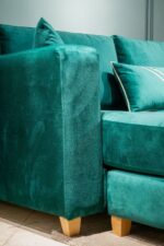 MERIDIENNES SALON D'ANGLE MODERNE VERT