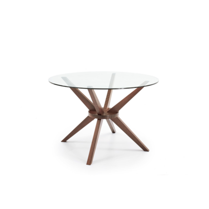 MERLO TABLE À MANGER RONDE + 4 CHAISES