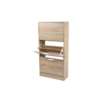 MEUBLE CHAUSSURE 3 ABATTANTS WENGE 70X29X126 CM