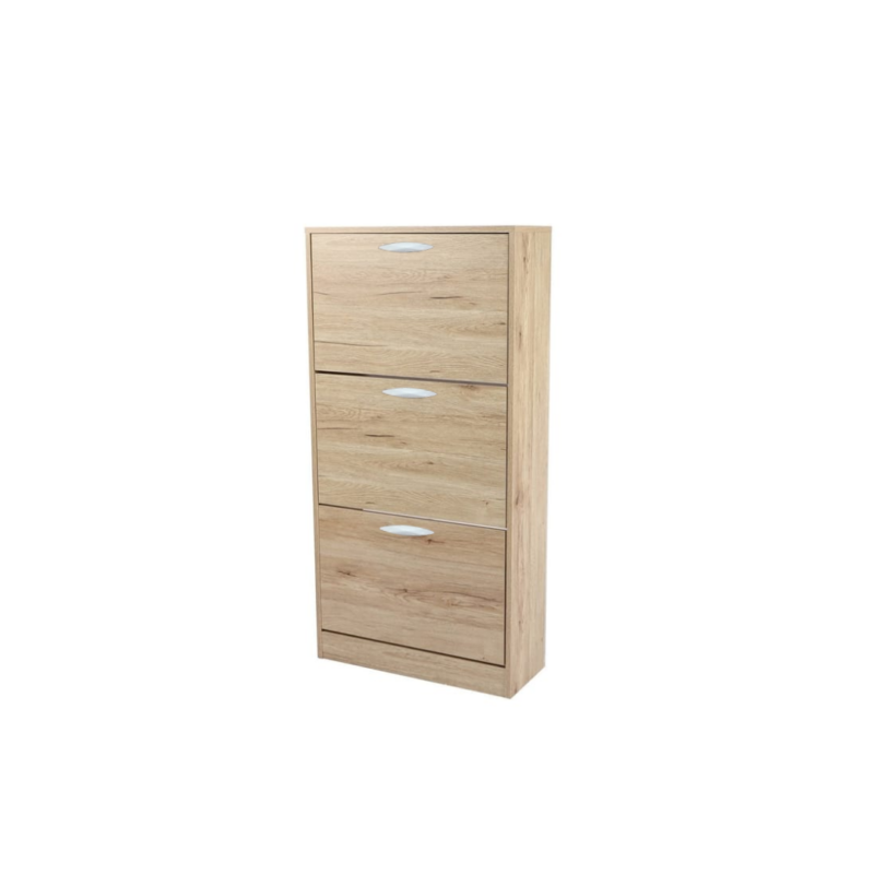MEUBLE CHAUSSURE 3 ABATTANTS WENGE 70X29X126 CM