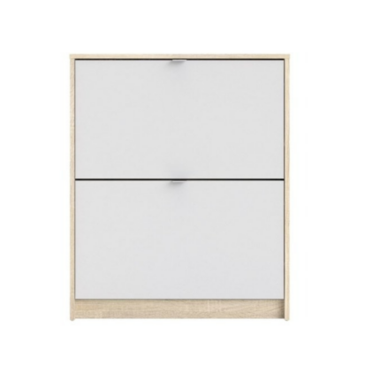 MEUBLE CHAUSSURES AVEC 2 PORTES STRUCTURE BLANC
