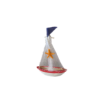 MINI VOILIER ROUGE-MARINE 11X3X14,5 CM