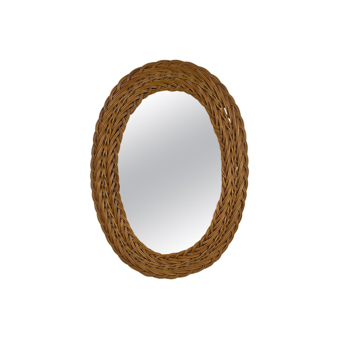MIROIR OVAL ROTIN 55x40 CM MIROIR OVAL ROTIN 55x40 CM