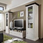 MONACO MEUBLE BLANCHE  TV AVEC 3 TIROIRS