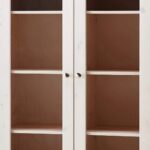 MONACO VITRINE EN BOIS BEIGE TOP MARRON