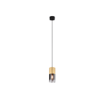 TRIO SUSPENSION ROBIN METAL TAPIS 1XE27 LAITON VERR FUME 10CM