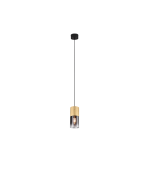 TRIO SUSPENSION ROBIN METAL TAPIS 1XE27 LAITON VERR FUME 10CM
