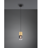 TRIO SUSPENSION ROBIN METAL TAPIS 1XE27 LAITON VERR FUME 10CM
