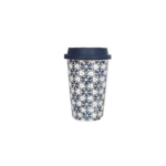 MUG EN CERAMIC AVEC COUVERCLE BLEU